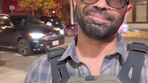 Enrique Tario on the ground at the Portland ICE Facility