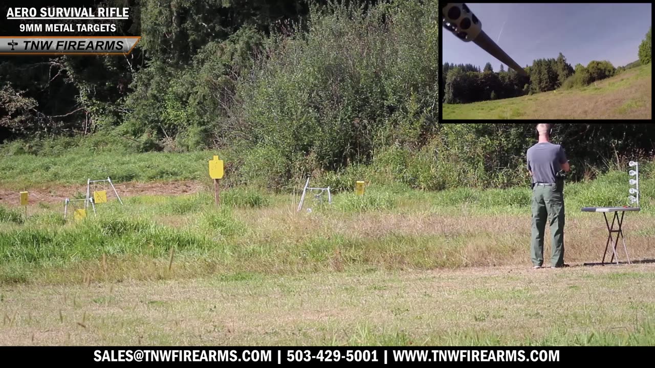 Aero Survival Rifle - 9mm Metal Target Shooting (with GoPro)