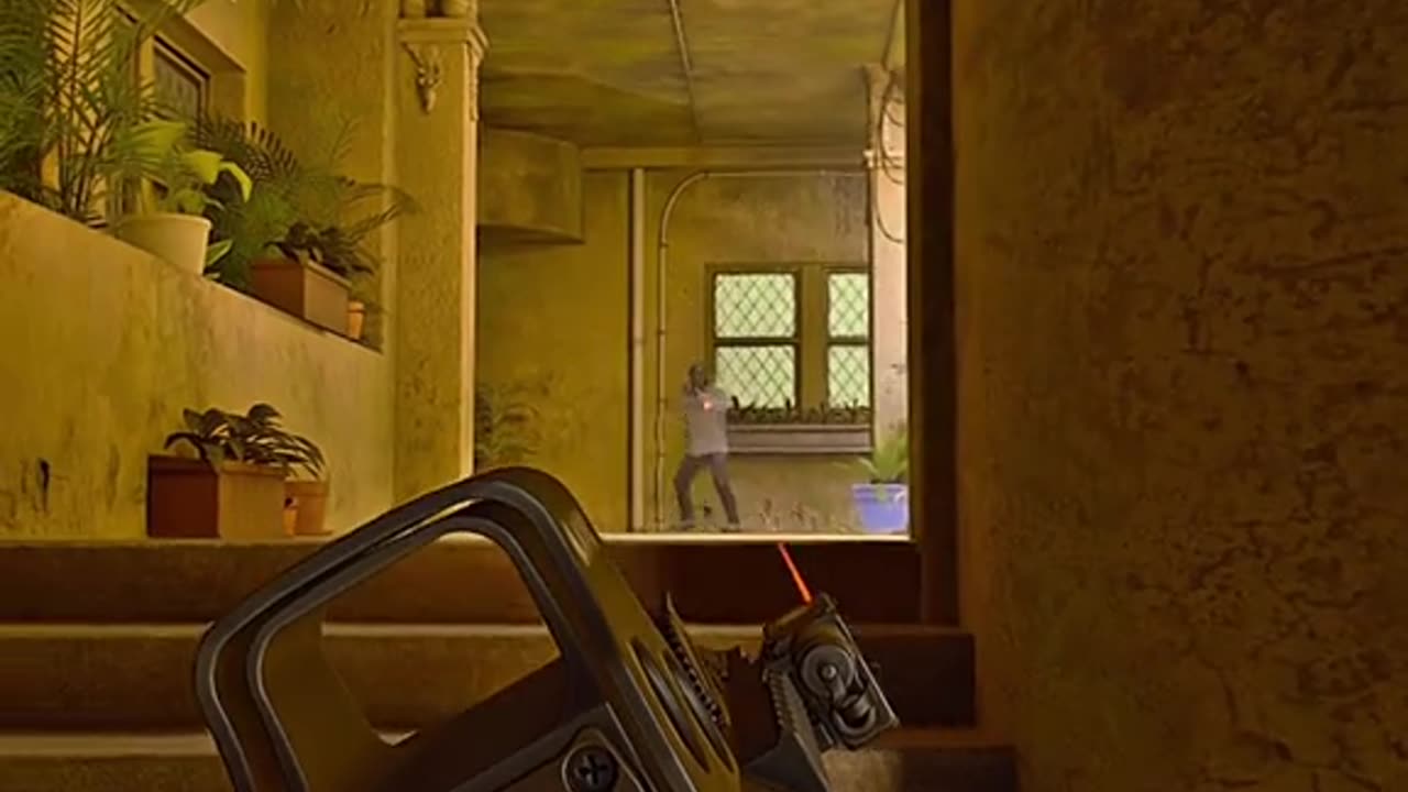 The sniper is again scouting the enemy before the shot