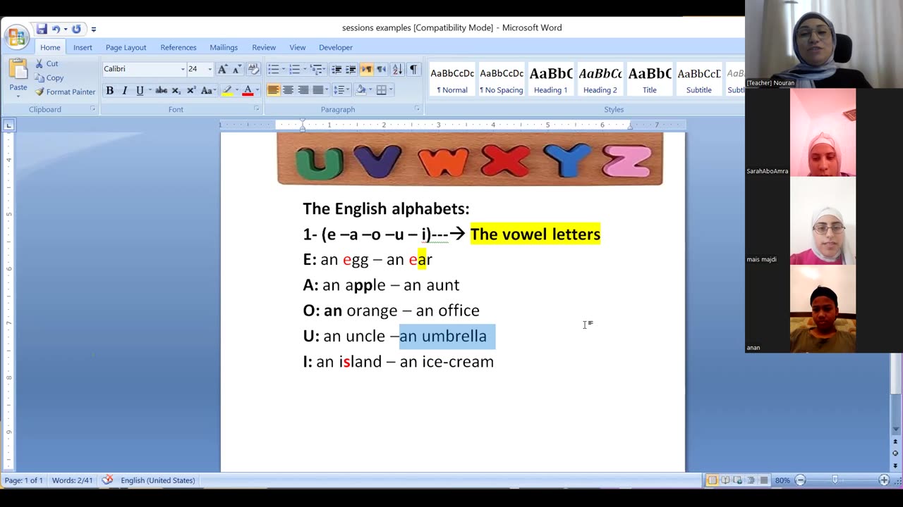 Day 3 - vowels