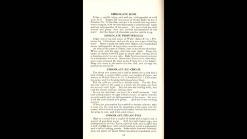 1909 Chocolate and Cocoa Recipes by Miss Parloa