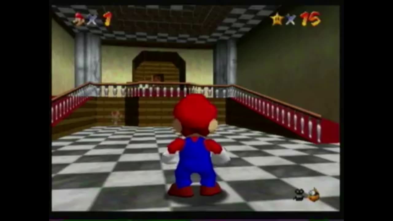 Super Mario 64 - Whomp's Fortress - Fall into Caged Island