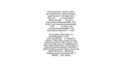 How do I convert url.query to a dictionary in Swift