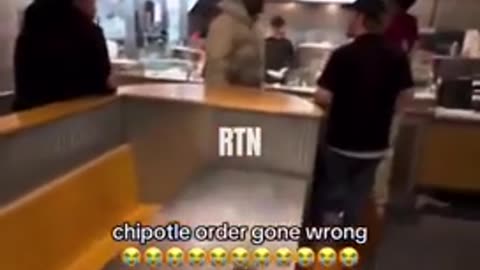 Chipotle chimpout Because They Didnt Get His Order Right Then Claims He Owns The Place