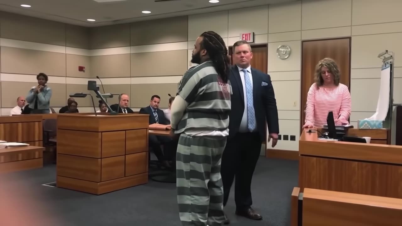 negro cries in court then shows his "true colors"