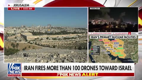 IDF spokesperson says Iran has launched more than 100 drones at Israel