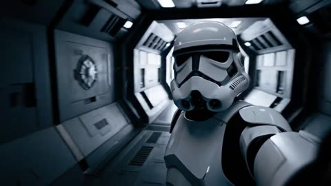 Star Destroyer Mess Hall @theREALsamsam #veo3 #stormtrooper #ai #starwarsfan #bluemilk #lunchvibes