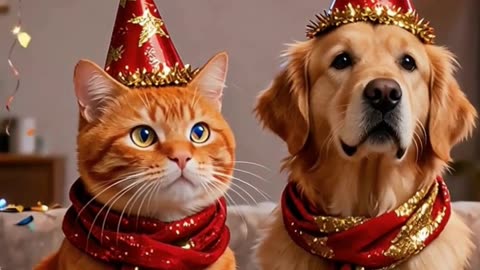 Cutest Animal Celebrations Ever 🐾🎉#shorts #youtubeshorts #cuteanimals #catanddog #animalfriends