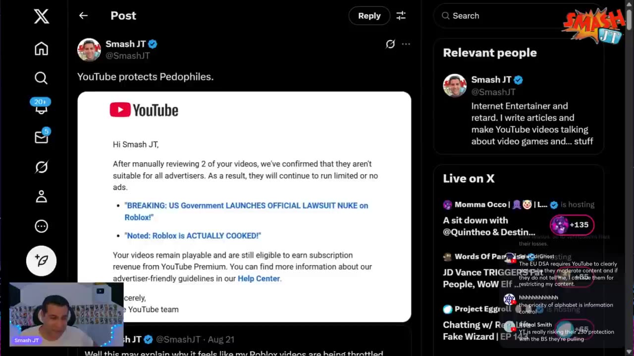 YouTube Doesn't Want You To See This - Smash JT