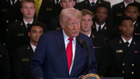 Trump Holds Commander-In-Chief Trophy Presentation To Navy Midshipmen At The White House