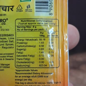 Promoting mixed pickle sachet