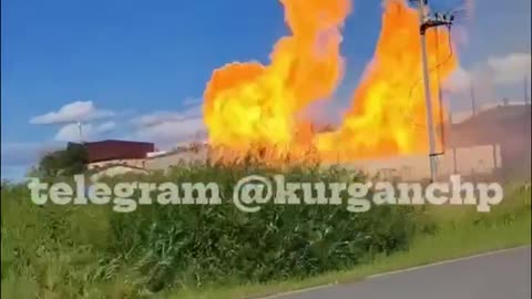 🔥 Kurgan, Russia. A gas distribution station is on fire!