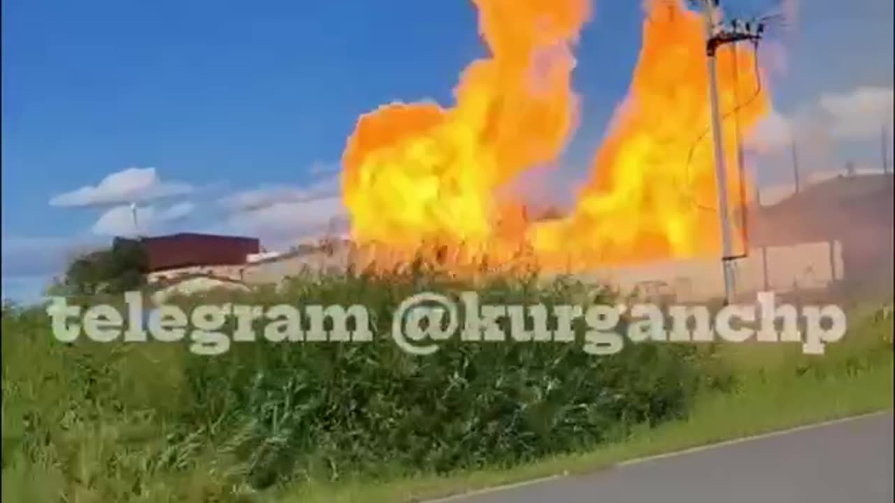 🔥 Kurgan, Russia. A gas distribution station is on fire!