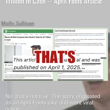 Fact Check: Warren Buffett DID NOT Acquire Elon Musk's Tesla for $1 Trillion in Cash -- April Fools