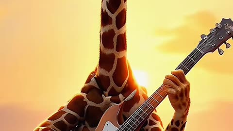#guitar #ia #girafa #rock #selva