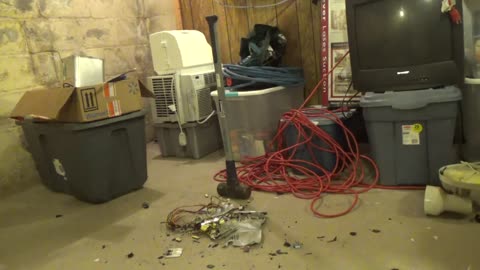 PC power supply smashed to bits