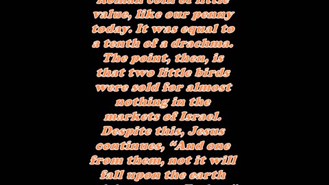 Matthew 10:29 - Daily Bible Verse Commentary