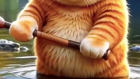 Cat with crocodile cartoon #viral #trending