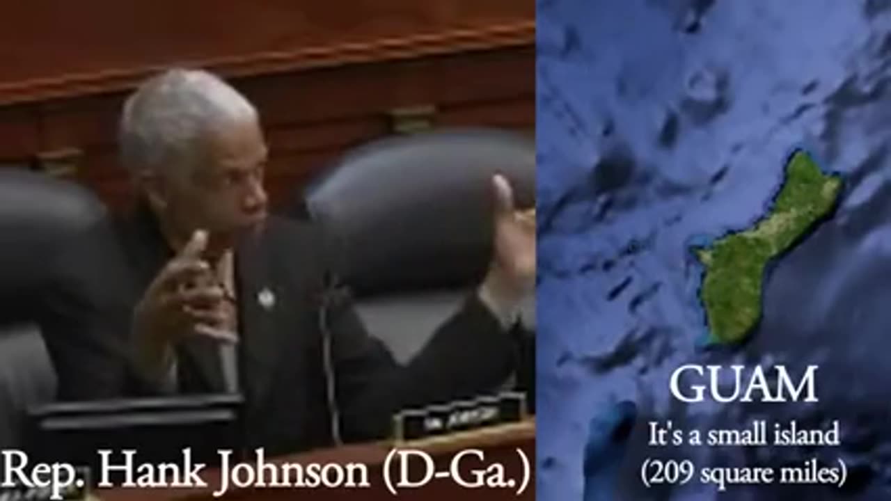 MULTI PRONGED IDEA THIEF HANK JOHNSON TIPS OVER GUAM❗