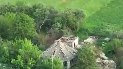 Massive Incendiary Bomb into Russian-Occupied Building