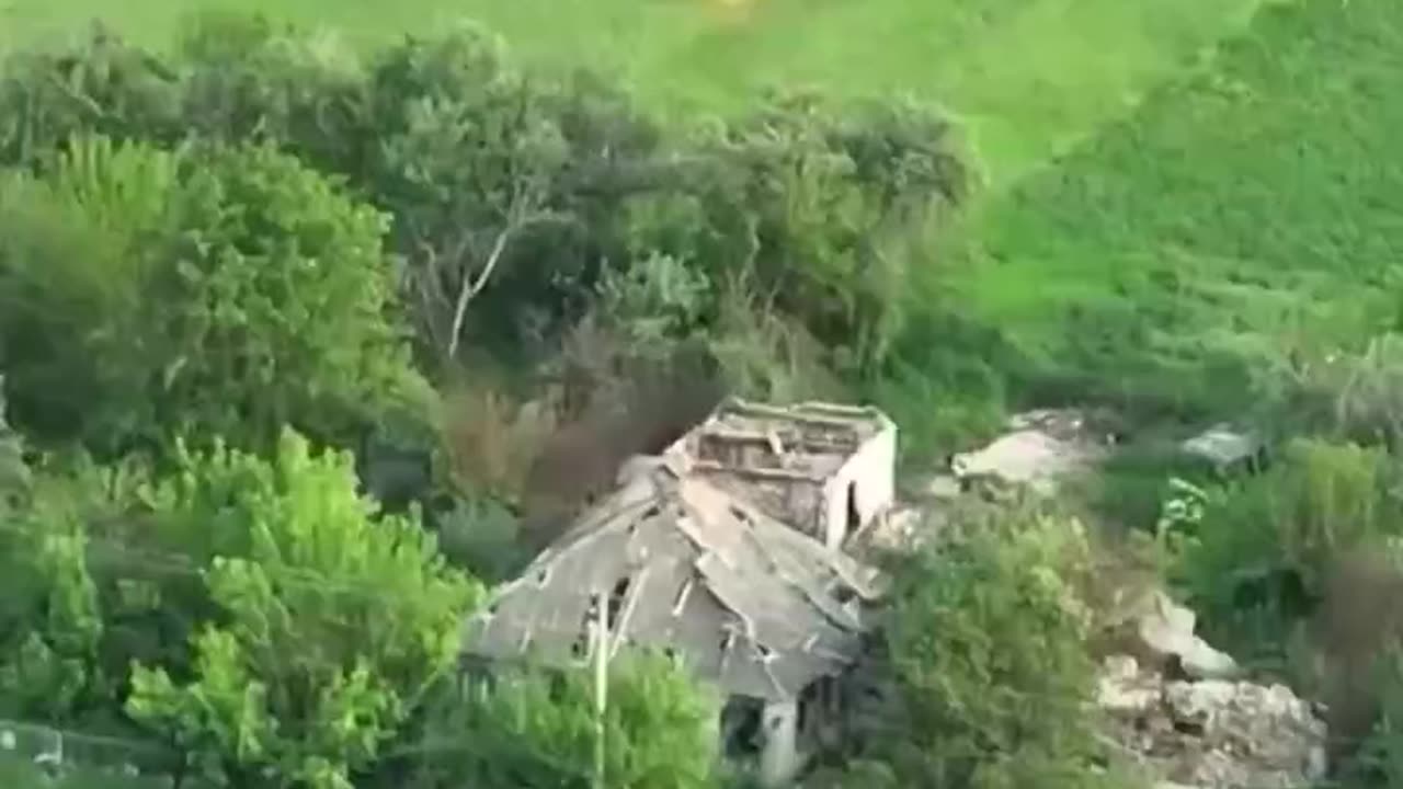 Massive Incendiary Bomb into Russian-Occupied Building