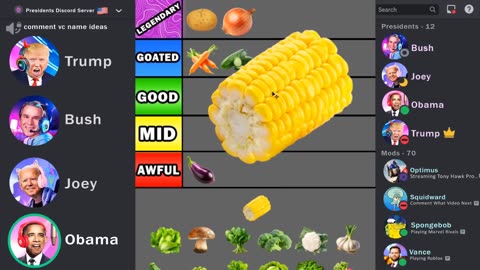 US Presidents Rank Vegetables Part Three