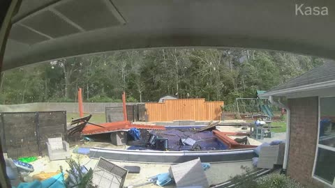 Texas Tornado Destroys Backyard