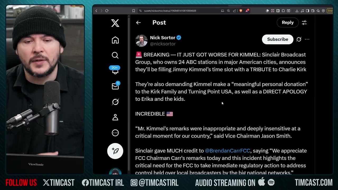 Jimmy Kimmel FIRED Over Charlie Kirk Assassination Lies, Liberals Say Boycott Disney | Tim Pool