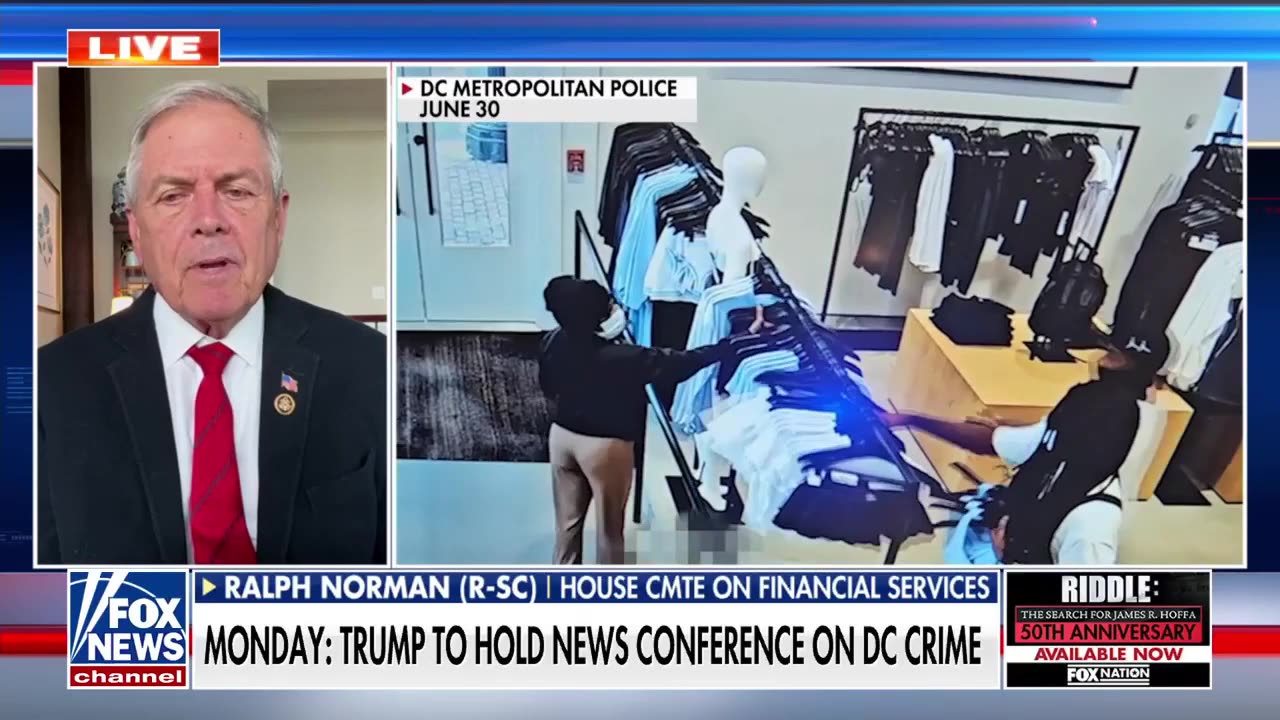 Lawmaker calls nation’s capital ‘unsafe’ as Trump weighs police takeover of DC