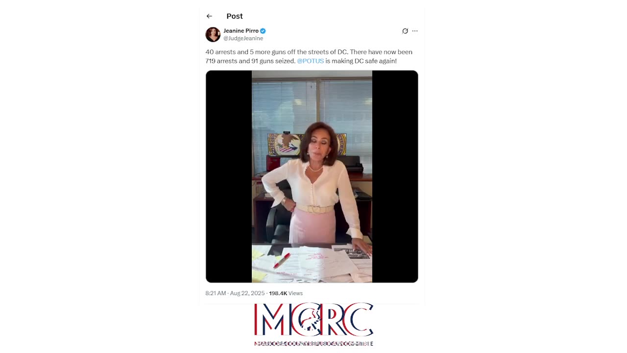 UPDATE: JUDGE JEANINE ON MAKING D.C. SAFE AGAIN