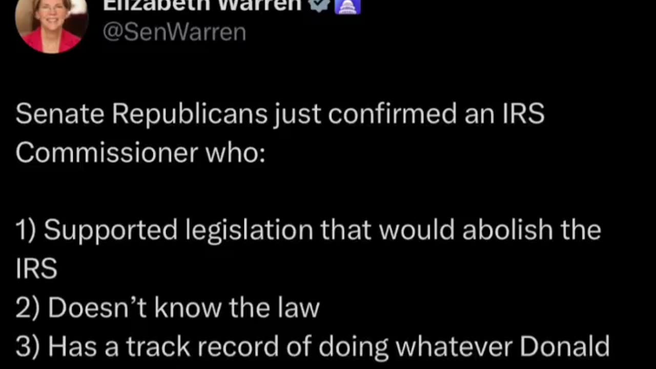 Elizabeth Warns Of The Horrors & The Possibility We May Not Have To Pay Taxes Anymore… 😳😳🙃🙃