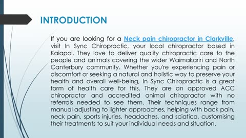 If you are looking for a Neck pain chiropractor in Clarkville