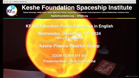 Keshe Plasma Reactor Group 2024-12-11-T1
