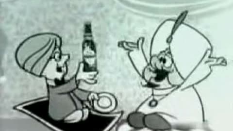 Commercial - Duquesne Beer 1950s (Animated spokesman on flying carpet)