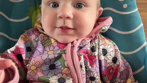 daddy’s sweet singing makes baby kayla smile 🎶😊