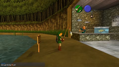 Zelda Ocarina of Time - Grown up fishing