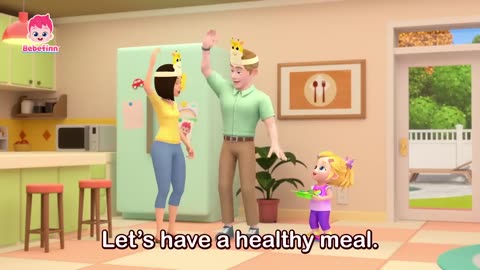 A Healthy Meal 🥗| Healthy Habits for Kids | Bebefinn Nursery Rhymes