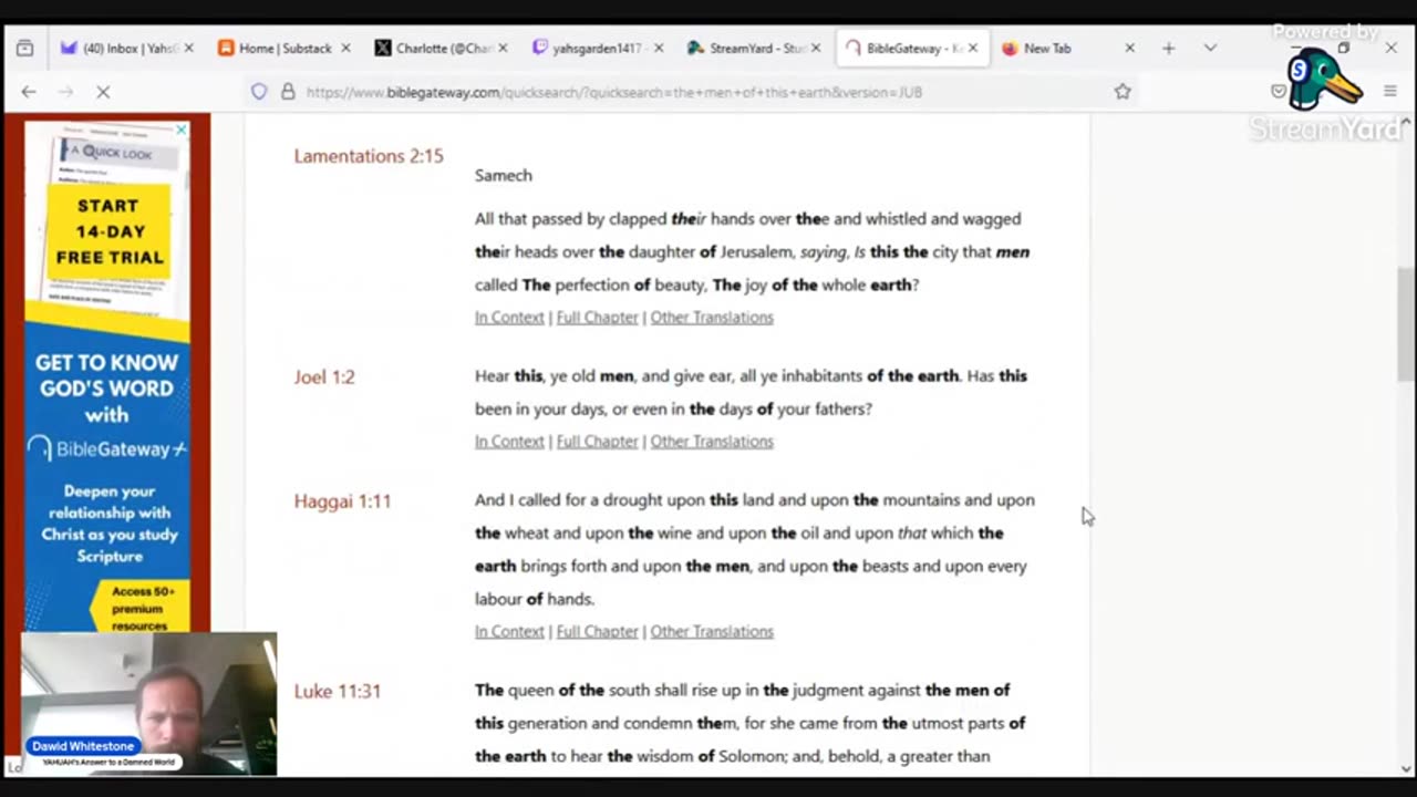 Brother Dawid WARNS On Curses & Blessings -- A Look @ Psalms 119 & Book of Jubilees