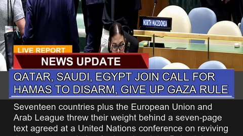 Qatar Saudi Egypt Join Call for Hamas to Disarm