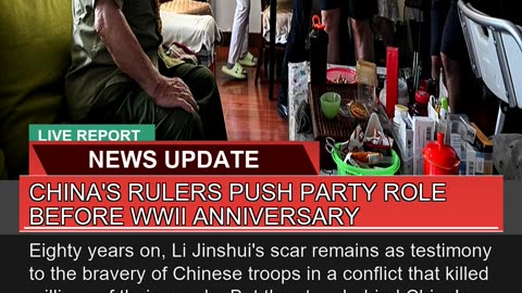Chinas Rulers Push Party Role Before Wwii Anniver