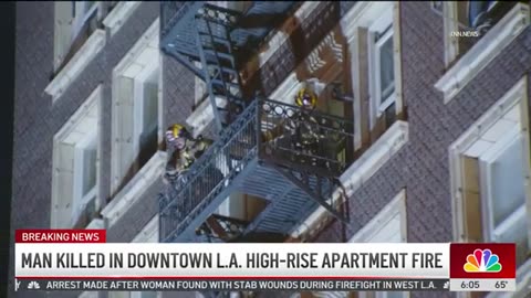 Man killed in downtown LA high-rise apartment fire