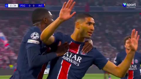 GOAL | PSG 1-0 Inter | Hakimi