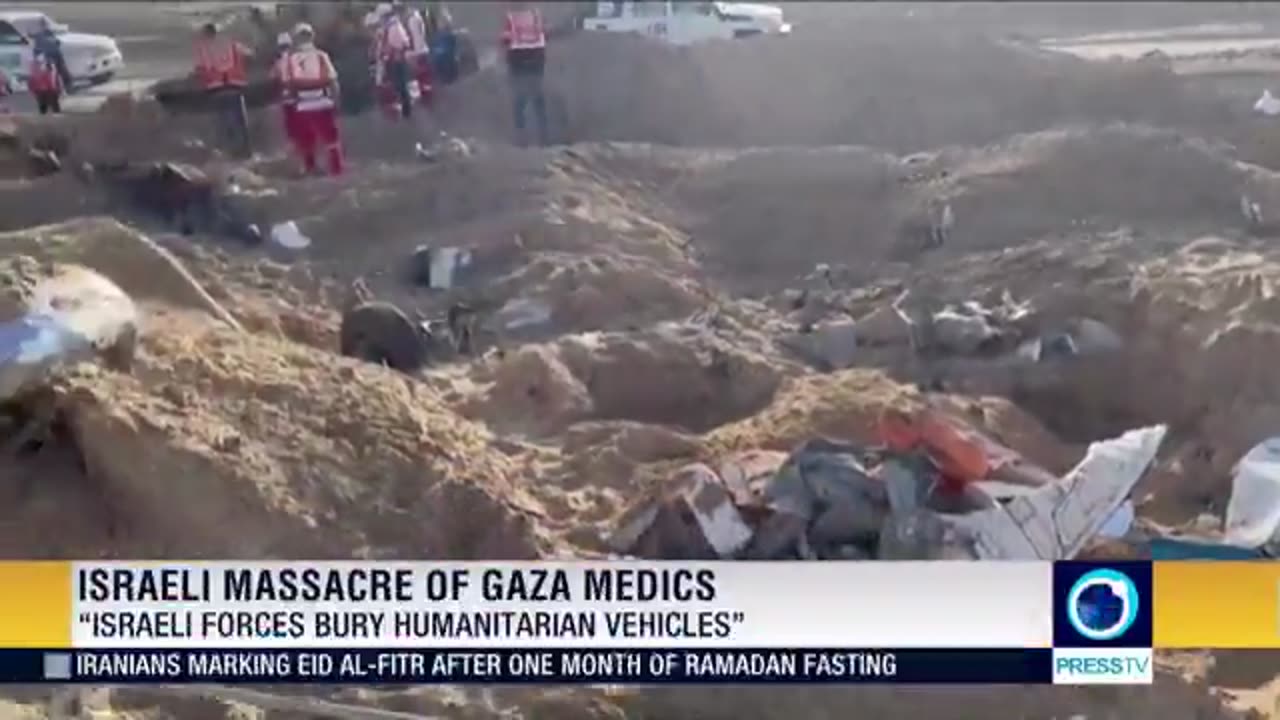 Aid workers in Gaza recovered the bodies of 15 medics killed in Israeli attacks