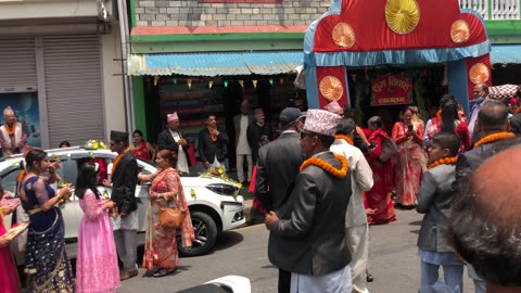 WARNING!⚠️noisy! Wedding in the street of Pokhara
