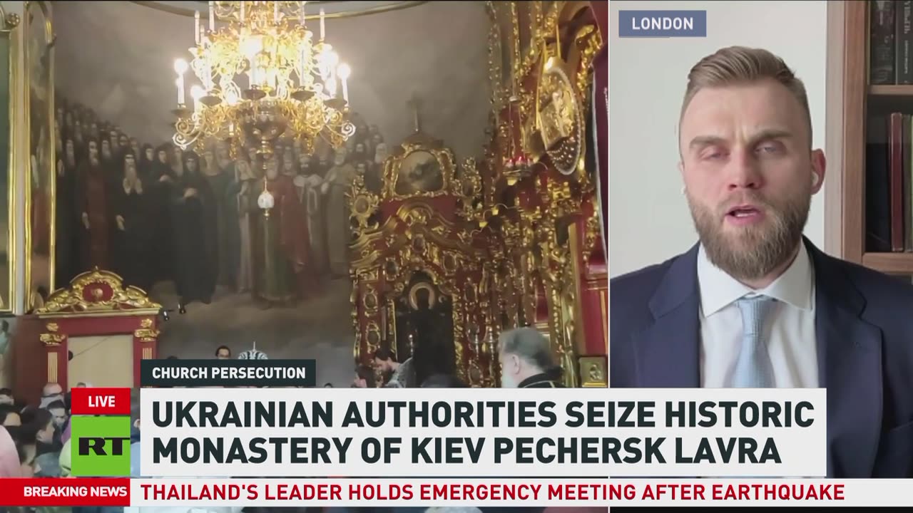 Artem Dmytruk talks to RT about Ukrainian authorities seizing historic Monastery
