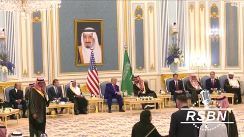 RSBN Pres. Trump & Mohammed bin Salman arrive at the Saudi Royal Court in Riyadh 5-13-25