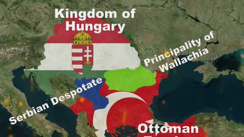Hungary vs Ottoman Empire before Battle of Nicopolis (1396 AD) vs after