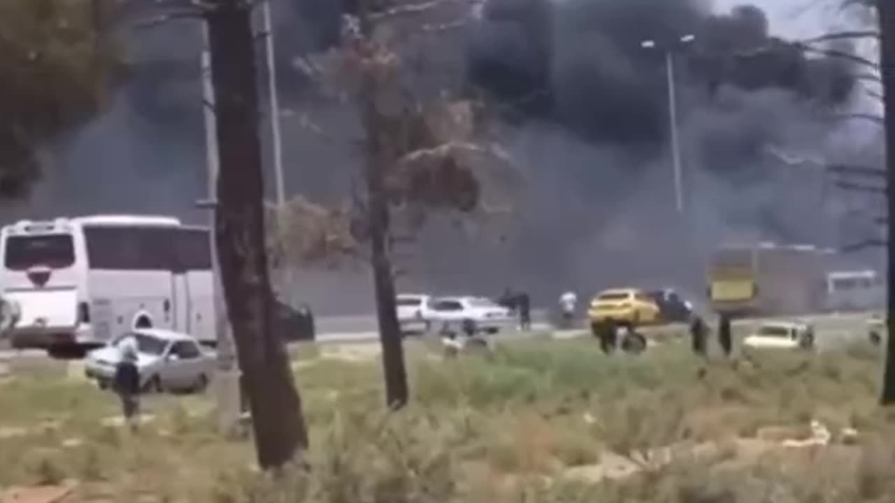 Israel attacked a truck with ballistic missiles on the main highway