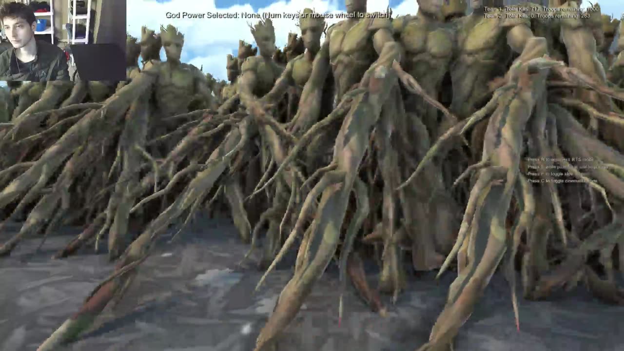 1,000 SpongeBob SquarePants VS 1,000 Groots From The Guardians Of The Galaxy Series In A Battle