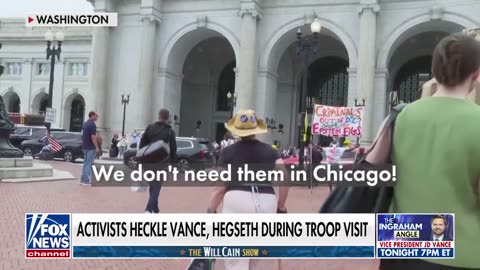 Crazed Leftists Heckle Vance, Hegseth, and Miller as They Leave Union Station